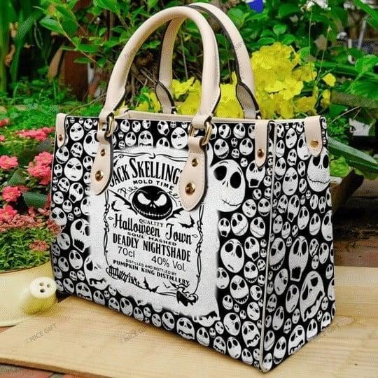 Halloween Jack Skellington Leather Handbag, Nightmare Before Christmas