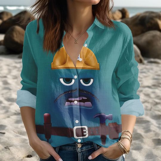 Fritz Blouse Shirt, Inside Out Character Costume, Mind Worker Outfit, Halloween Party Cosplay, Pixar Movie Fans Gift, RunDisney Shirt