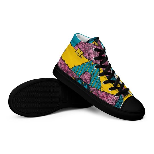 Women's Nightmare Before Christmas Sally High Top Canvas Sneakers