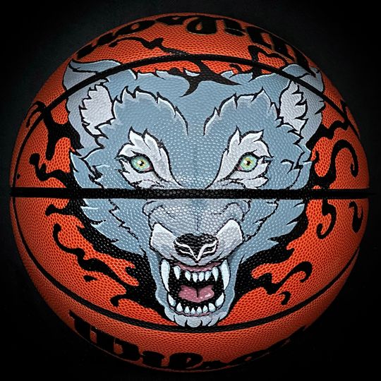 COLOURED Tattoo (2 Panels) Design on Basketball