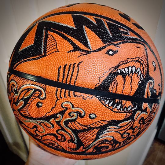 BLACK Tattoo (2 Panels) Design Customized Personalized on Basketball