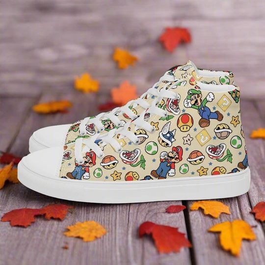 Super Mario Bros 3 | Men & Boys High Top Sneakers