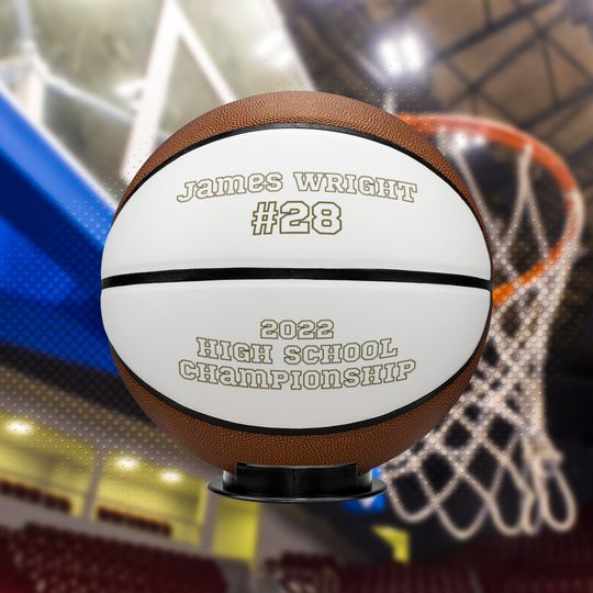 Personalized Basketball – Custom Name and Date Sports Gift for Coaches or Groomsmen