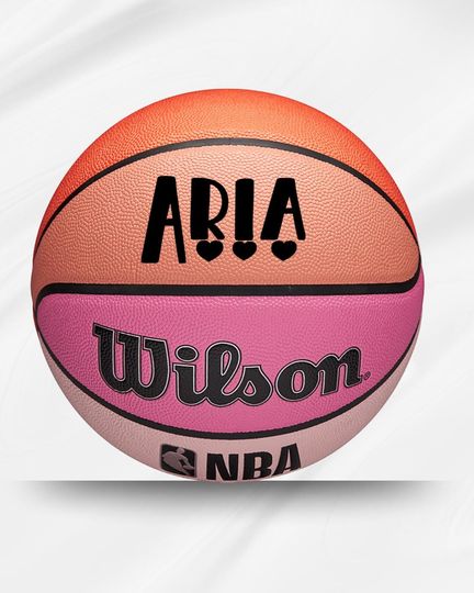 Personalized Pink Wilson Forge Basketball – Indoor/Outdoor
