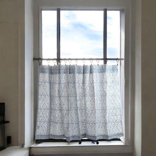 Tier Curtain Set with Cafe and Nursery Panels, Modern Print Bathroom and Kitchen Curtains, Custom Sizes Available