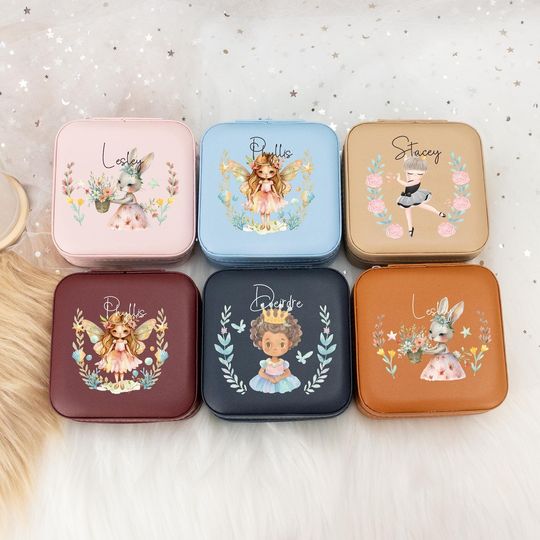 Personalized Princess Fairy Jewelry Box with Name for Little Girl