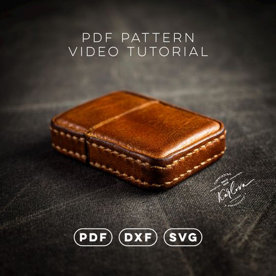 Leather Zippo Pocket Lighter Cover Pattern PDF Download with Video Tutorial