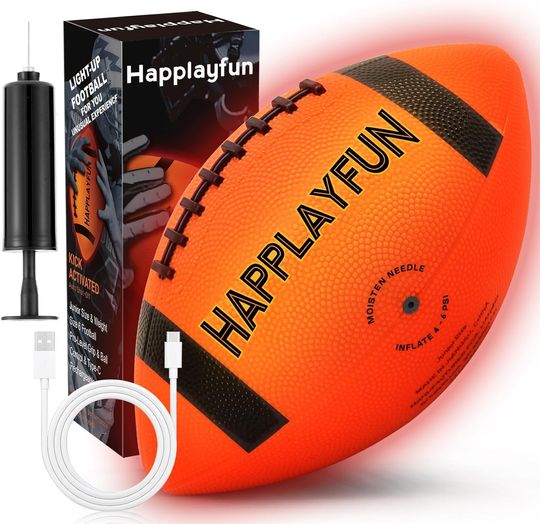 LED Glow-in-the-Dark Football – Light-Up Ball for Kids and Teens