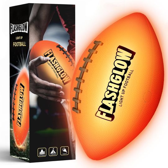 LED Glow-in-the-Dark Football – Night Play Gift for Kids and Teens