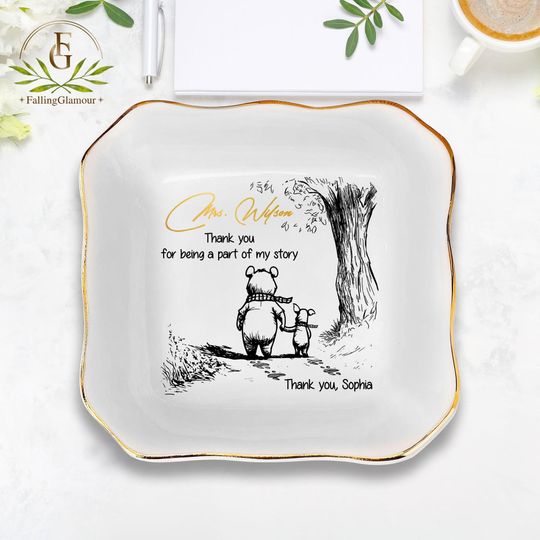 Personalized Appreciation Teacher Gift, Thank You Jewelry Tray, Teacher Appreciation Gift