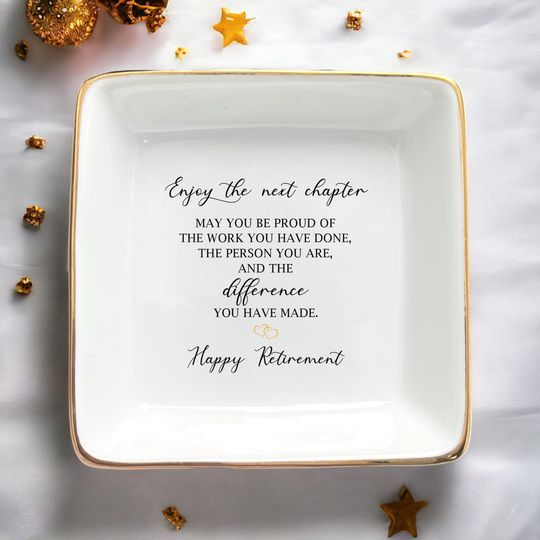 Never Forget The Difference You Have Made Retirement Ring Dish-Happy Retirement Gifts