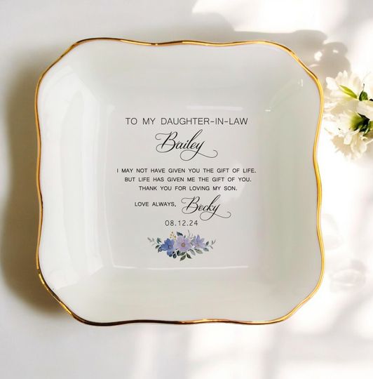 Custom Wedding Gifts for Bride From Mother-in-Law Ring Dish