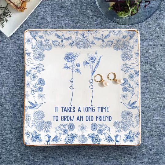 Personalized Jewelry Dish Gifts, If Besties Were Flowers I'd Pick You