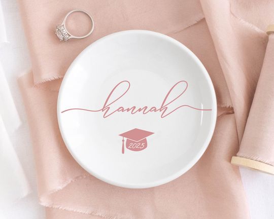 Graduation Jewelry Dish / Graduation Gift for Her / Personalized Trinket Dish