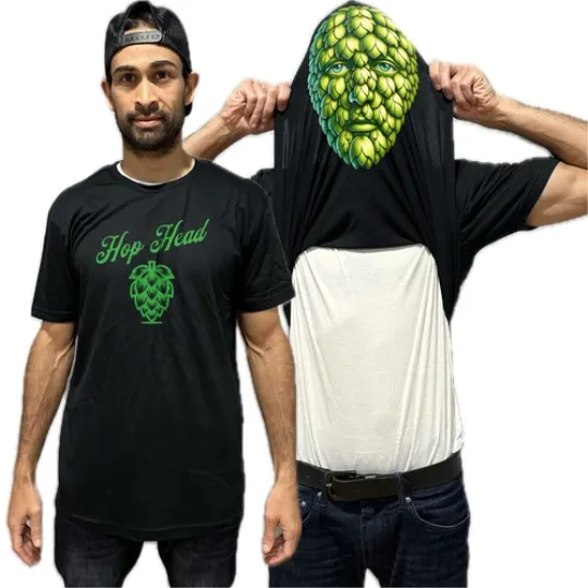 Hop Head Craft Beer Flip Shirt - Funny Hops T-Shirt Flip Tee Craft Brewery Gift