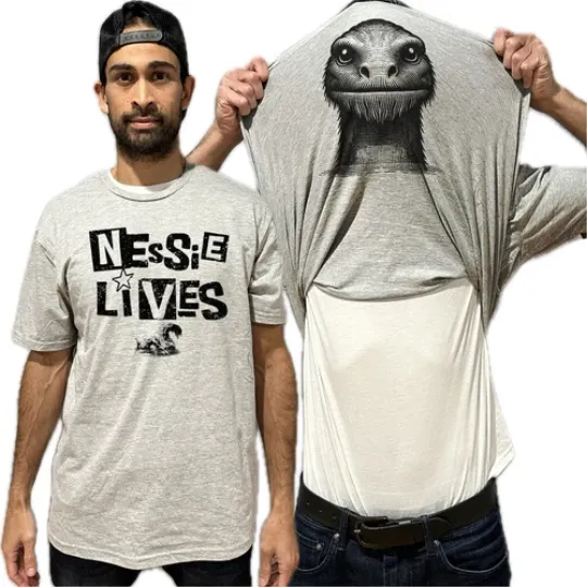 Nessie Lives Loch Ness Monster Flip Shirt - Funny Cryptid Flip Tee T-Shirt