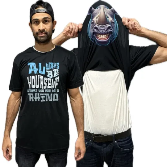 Always Be Yourself Unless You Can Be A Rhino Flip Shirt - Funny Rhinoceros Gift