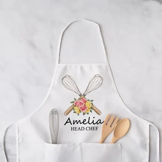 Custom Mama and Me Aprons, Matching Apron Set, Mama Head Chef, Mother Son Aprons Set Cute Gift,  Apron Set for Mom, Mother Girl Aprons