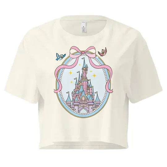 Fairytale Castle Summer Crop Top Tee, Princesscore Aesthetic