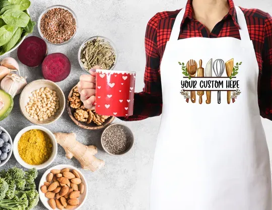 Personalized Apron for Women, Custom Apron Gift, Gift for Mom, Apron Gifts