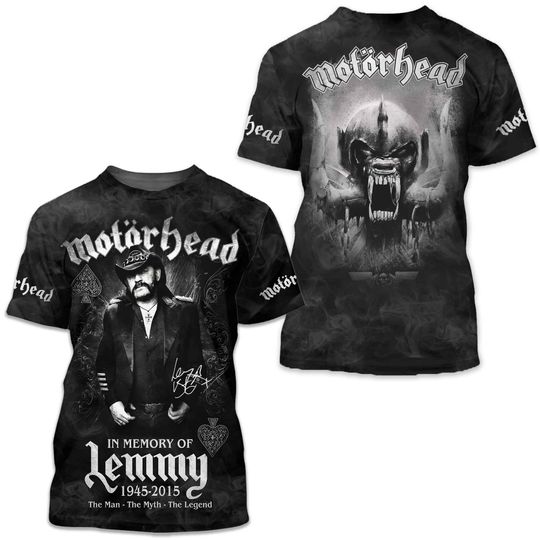 Lemmy Kilmister X Motorhead 3D Shirt In Memory Of Lemmy 1945-2015