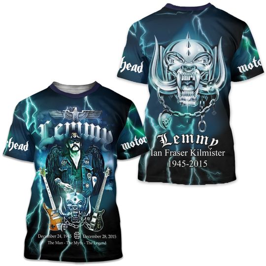 Lemmy Kilmister X Motorhead 3D Shirt Short Sleeves All Sizes