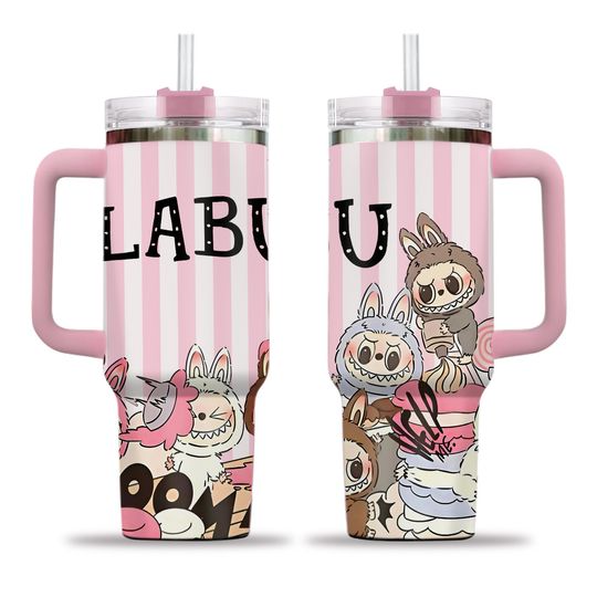 Limited Labubu Tumbler Set 40oz | Cute Cartoon Cup