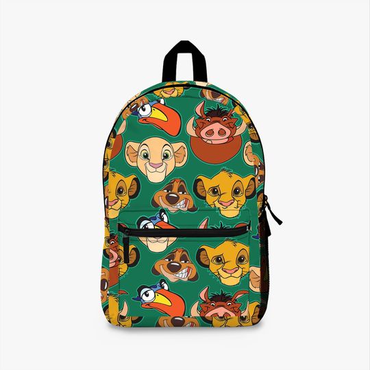 Lion King Animal Kingdom Backpack, Travel Disney Bag, Cartoon School Bag, Animal Print Backpack, Perfect Birthday Gift, Disney Inspired