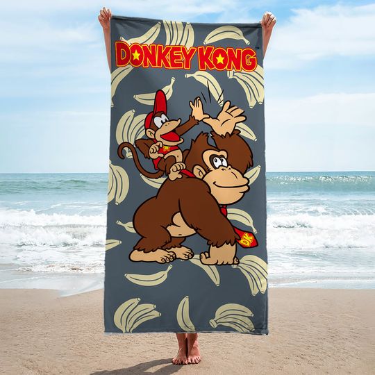 Collectibles Nintendo Donkey Kong Gaming Soft Cotton Bath/Pool/Beach Towel, 60 i