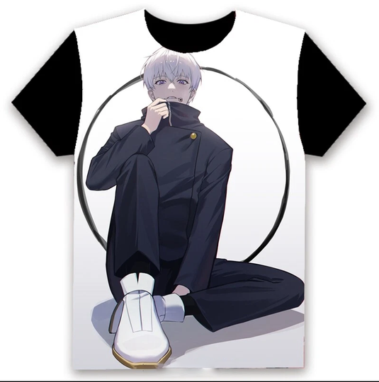 Short Sleeve Jujutsu Satoru Satoru Gojo 3D Print Cosplay T-Shirt