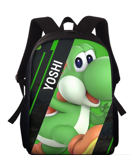 Super Mario Peach Yoshi Students Backpack, School Shoulder Bag, Back To School Gift