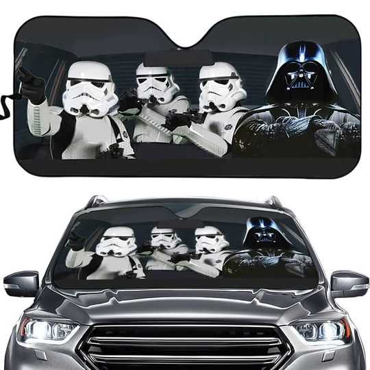 Star Wars The Mandalorian Car Auto Sun Shades, Car Accessories, Car Windshield, Auto Decoration, Car Foldable Accessories for Sun Protection