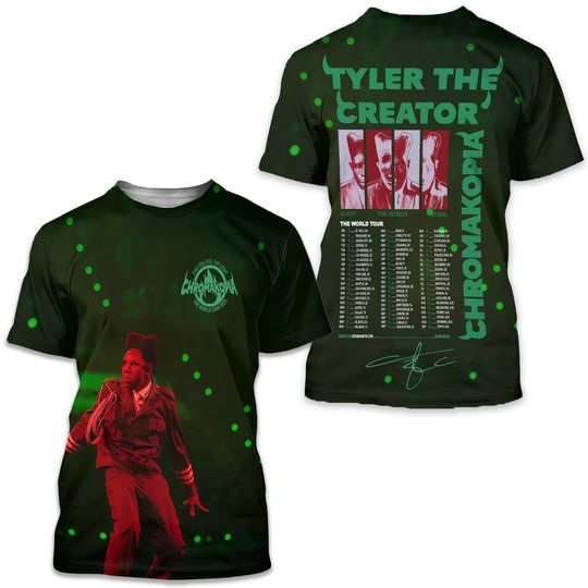 Tyler The Creator Chromakopia Tour 2025 AOP 3D T-Shirt