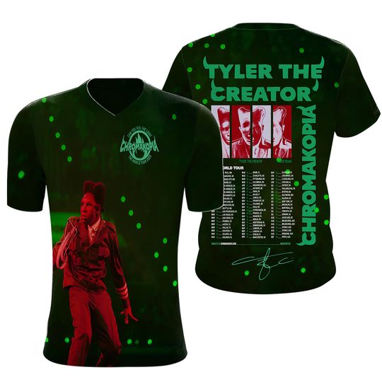 Tyler The Creator Chromakopia Tour 2025 AOP 3D T-Shirt
