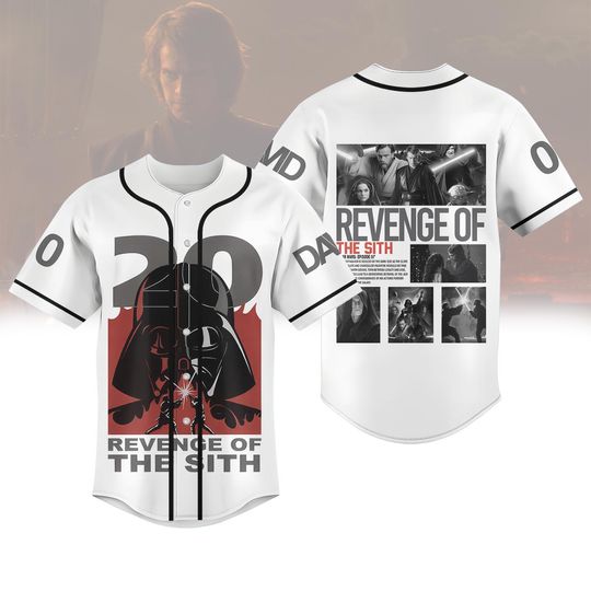 Custom Star Wars Revenge Of The Sith Baseball Jersey, Darth Vader Anakin Jersey, Star Wars 20th Anniversary Jersey Shirt, Sith Lord Tee