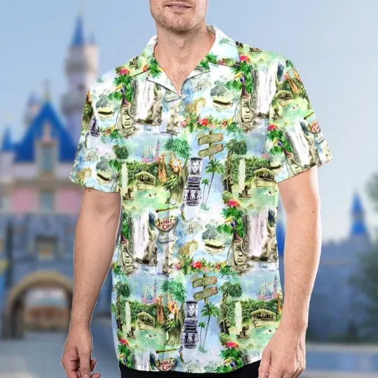 Magic Kingdom Parks Jungle Cruise Hawaiian Shirt Casual Button Down