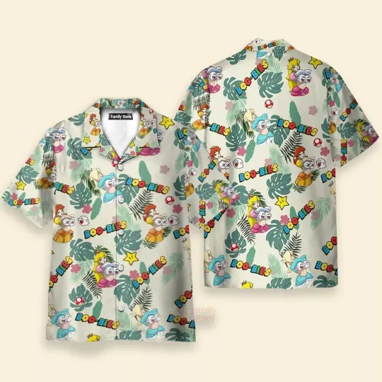 Super Mario Boo-Bies Hawaiian Shirt Casual Button Down