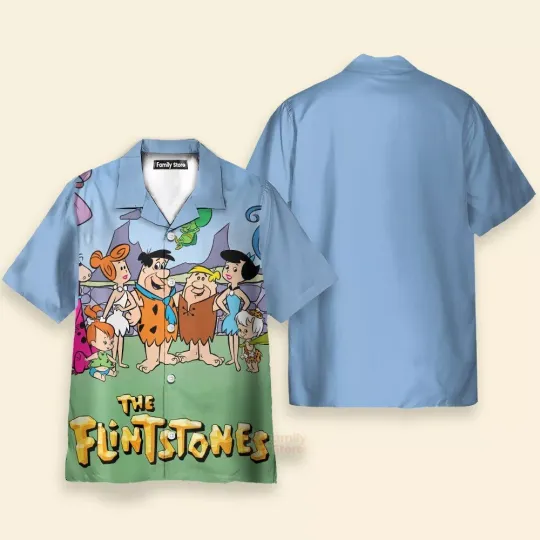 The Flintstones Hawaiian Shirt Casual Button Down