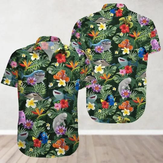 Finding Nemo Dory Hawaiian Shirt Casual Button Down