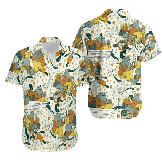 Frog And Toad Hawaiian Shirt Casual Button Down