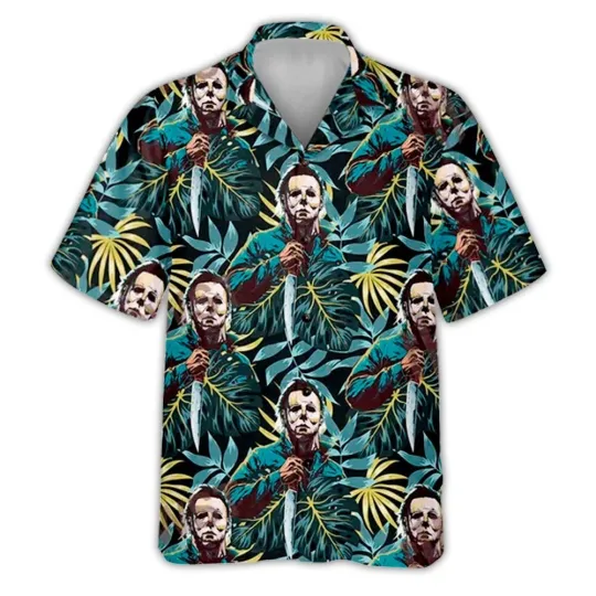 Michael Myers Halloween Hawaiian Shirt Casual Button Down