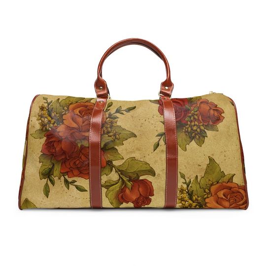 Vintage Woman's Duffel Bag. Waterproof Travel Bag. Shoulder Bag for Travel.