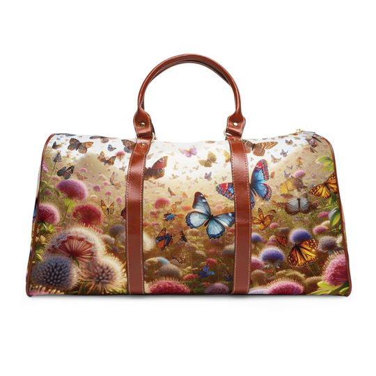 Colorful Butterfly Waterproof Travel Bag, Perfect for Weekend Getaways, Beach Trips, Gym, or as a Gift for Nature Lovers