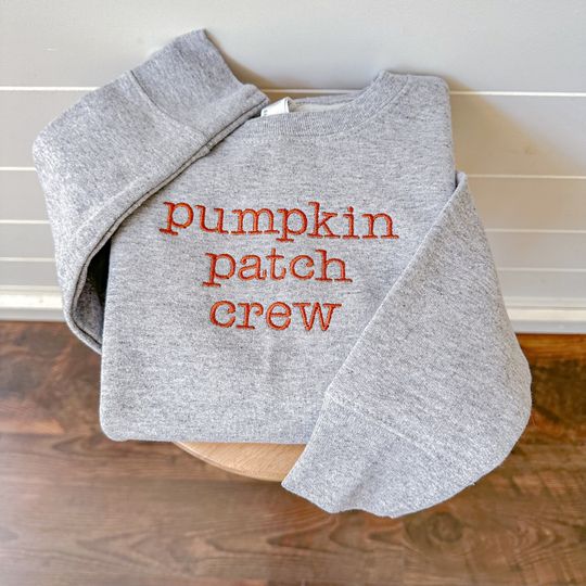 Embroidered Toddler Pumpkin Patch Sweatshirt - Halloween & Fall Kids Sweater