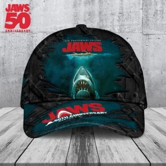 Jaws 50th Anniversary Unisex Classic Cap Adults Hat Lovers Gift