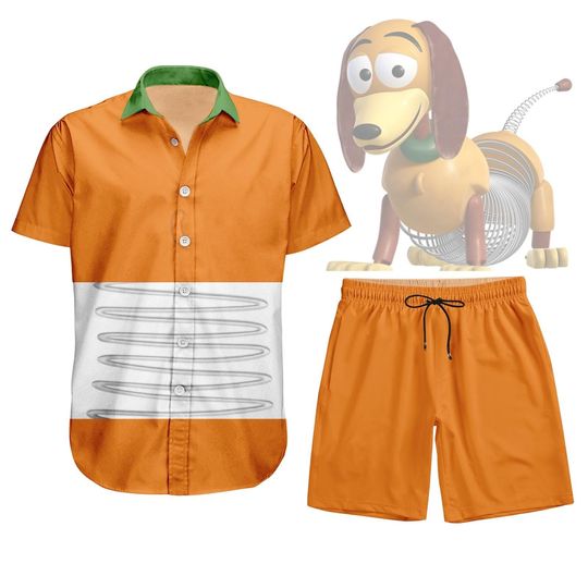 Disney Toy Story Slinky Hawaiian Shirt, Toy Story Slinky Dog Dash T-shirt, Disney Slinky Cosplay Button Shirt, Magic Kingdom Gift