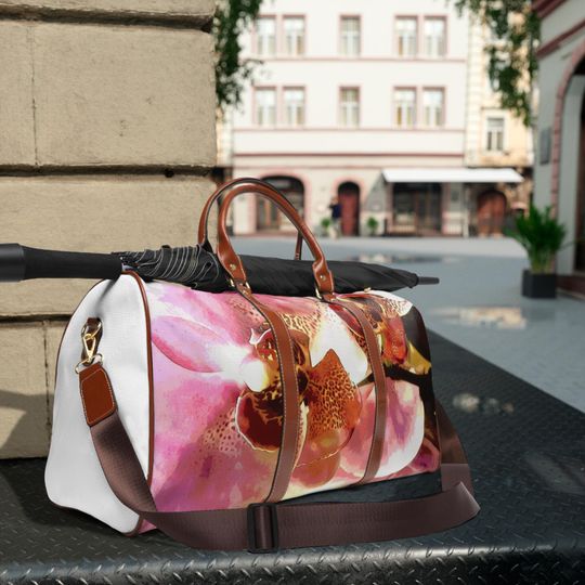 Waterproof Orchid Travel Bag - Weekend & Beach Getaway Duffle