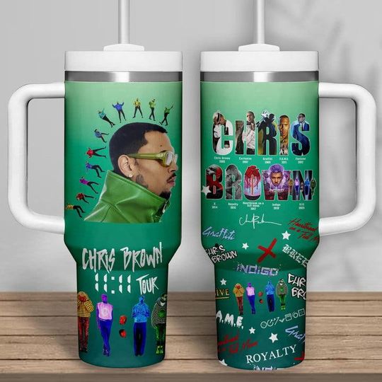 Chris Brown 11 11 Tour Tumbler 40Oz, Chris Brown Tumbler, Chris Brown Concert Tumbler, 11 11 Tour Tumbler, Chris Brown 11 11 Tour Cup