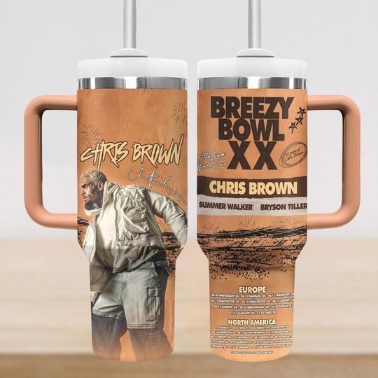 Chris Brown Breezy Bowl XX Tumbler 40Oz, Chris Brown Coffee Tumbler, Breezy Bowl XX Tumbler, Chris Brown Tumbler Cup, Breezy Bowl 2025