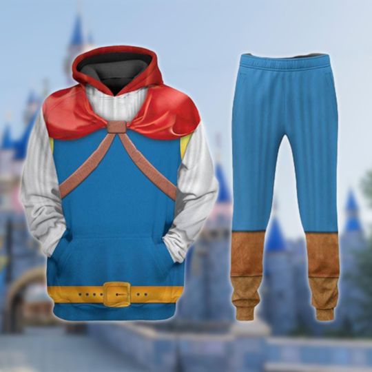 Prince Florian Halloween Costumes Shirt, Snow White and Seven Dwarfs Cosplay Costume 3D Tracksuit, Halloween Costumes Party Hoodie